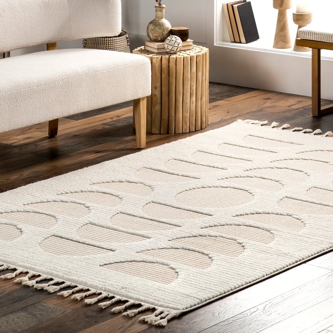 Japandi Abstract Moon Rug - Japandi