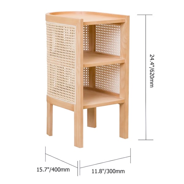 Japandi Rattan Nightstand - Japandi