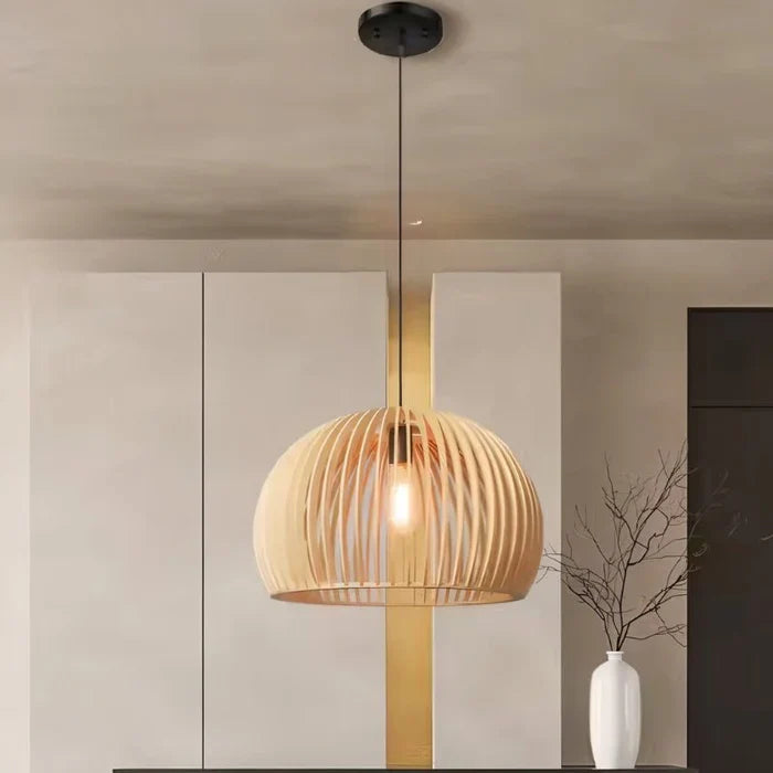 Japandi Compact Brass Pendant Light – Fulvo - Japandi