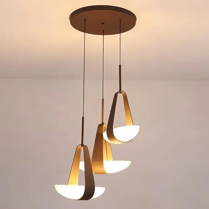Japandi Sculptural Matte Pendant Light – Fune - Japandi