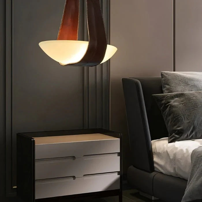 Japandi Sculptural Matte Pendant Light – Fune - Japandi