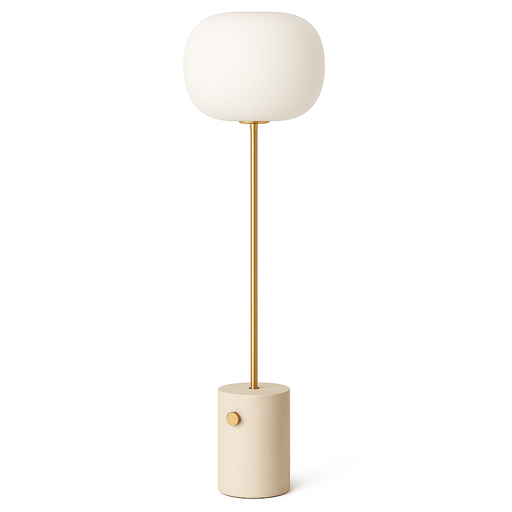 Japandi Dual Shade Sculptural Floor Lamp – Galix - Japandi