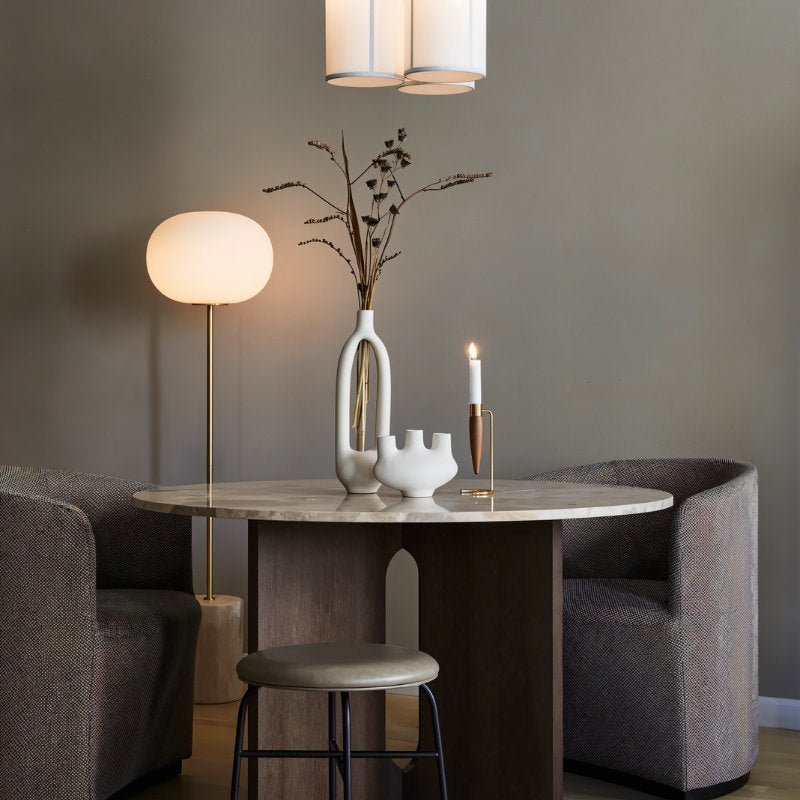 Japandi Dual Shade Sculptural Floor Lamp – Galix - Japandi