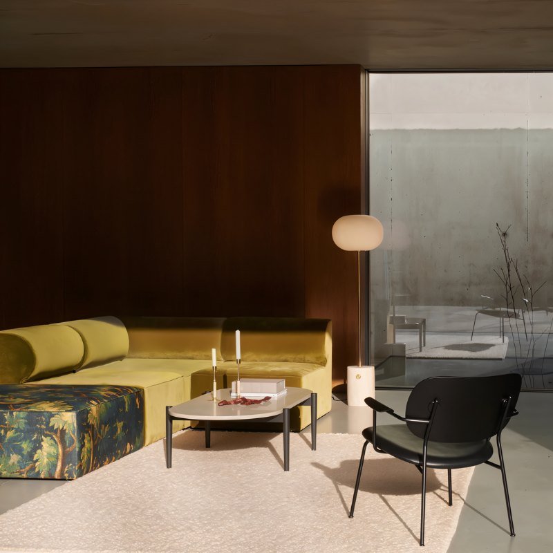 Japandi Dual Shade Sculptural Floor Lamp – Galix - Japandi