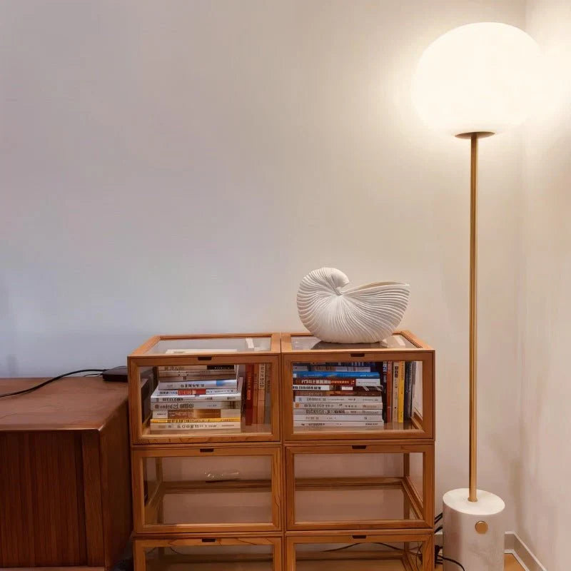 Japandi Dual Shade Sculptural Floor Lamp – Galix - Japandi