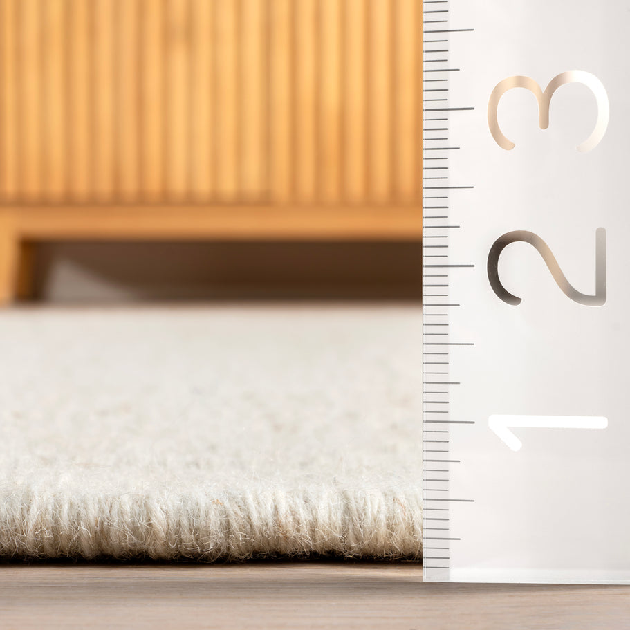 Japandi Rust Striped Fringed Rug - Japandi