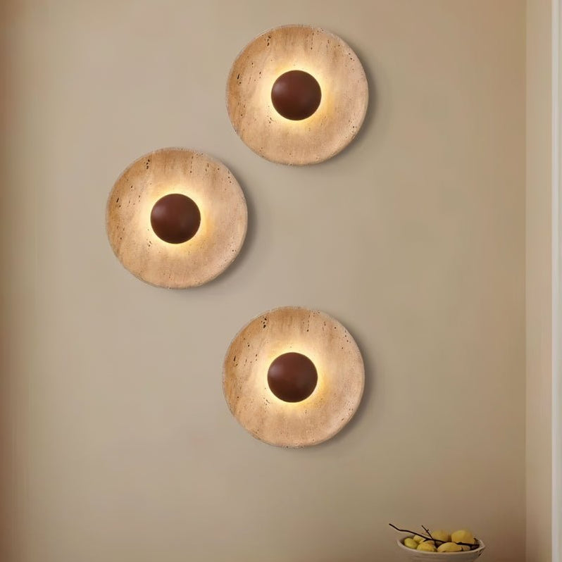 Japandi Rectangular Travertine Wall Lamp With Soft Glow – Glova - Japandi