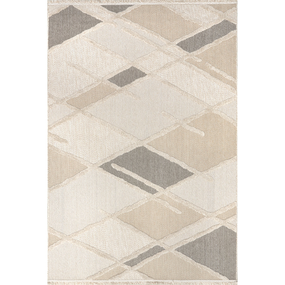 Japandi Ivory Trellis Rug - Japandi