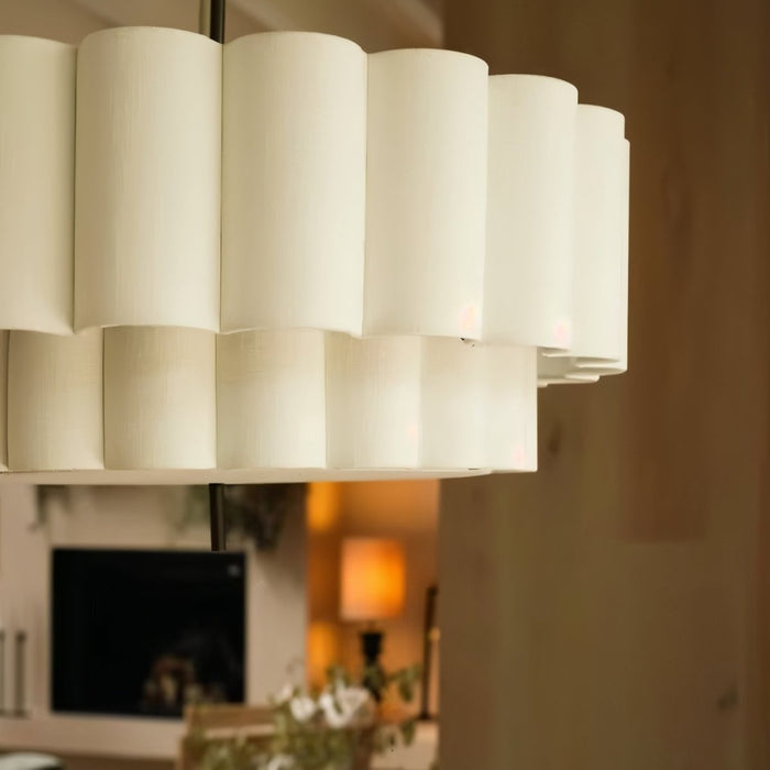 Japandi Wavy Glass Pendant Light – Hetis - Japandi