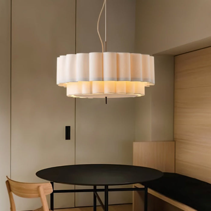 Japandi Wavy Glass Pendant Light – Hetis - Japandi