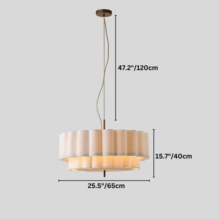 Japandi Wavy Glass Pendant Light – Hetis - Japandi