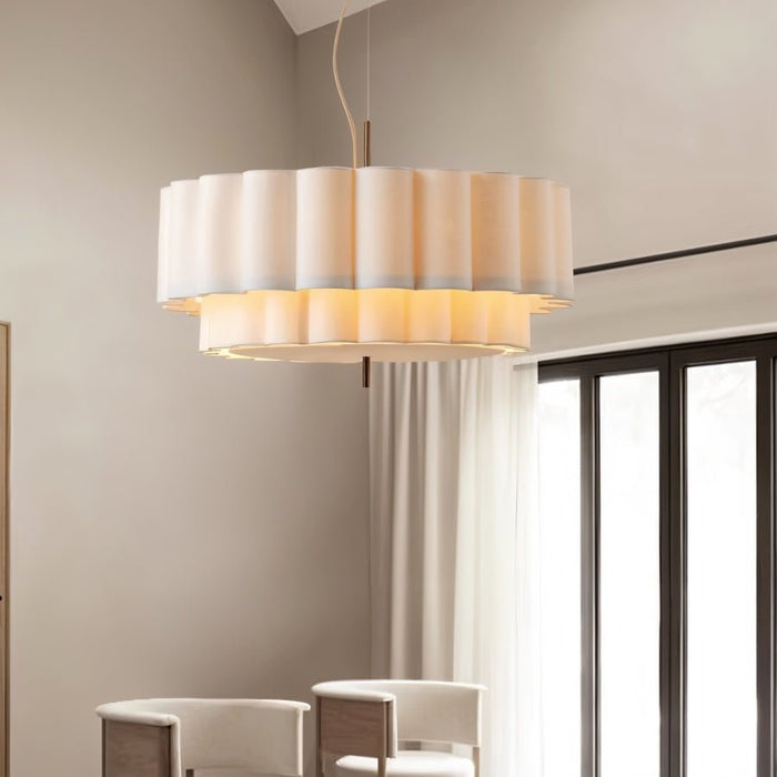 Japandi Wavy Glass Pendant Light – Hetis - Japandi