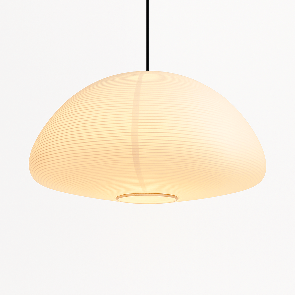 Japandi Translucent Glass Pendant Light – Hikari - Japandi