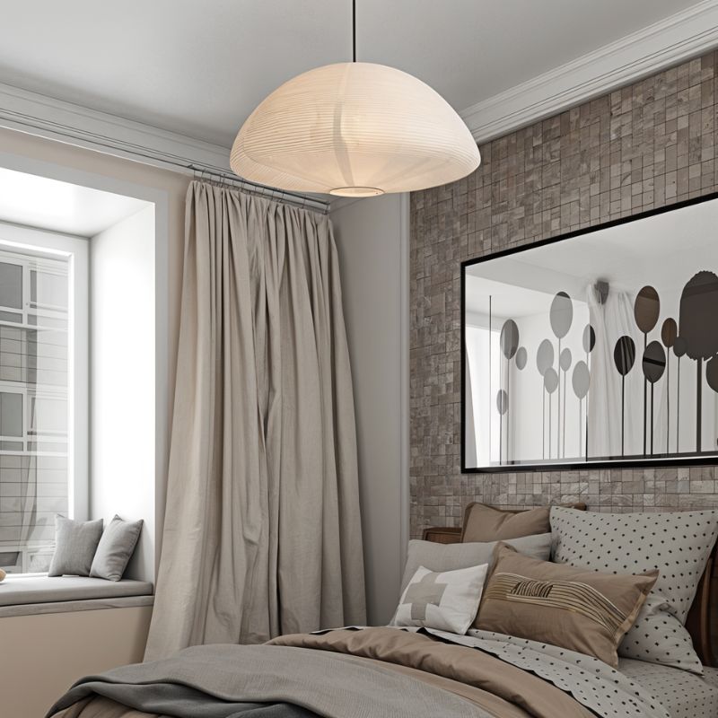 Japandi Translucent Glass Pendant Light – Hikari - Japandi