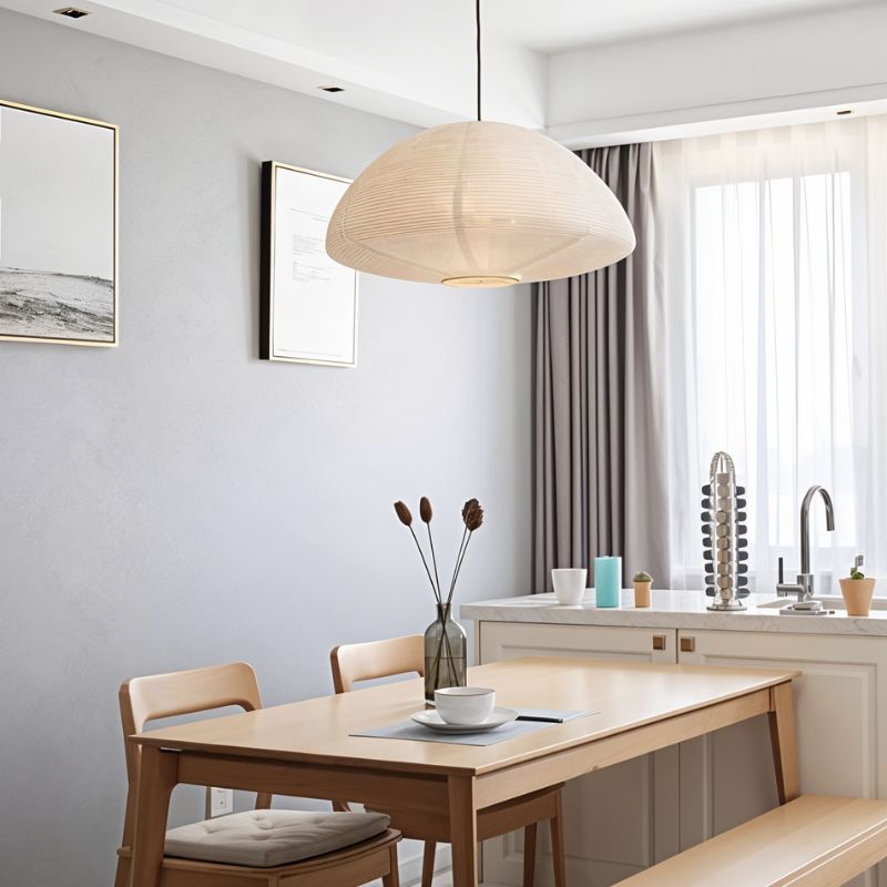 Japandi Translucent Glass Pendant Light – Hikari - Japandi