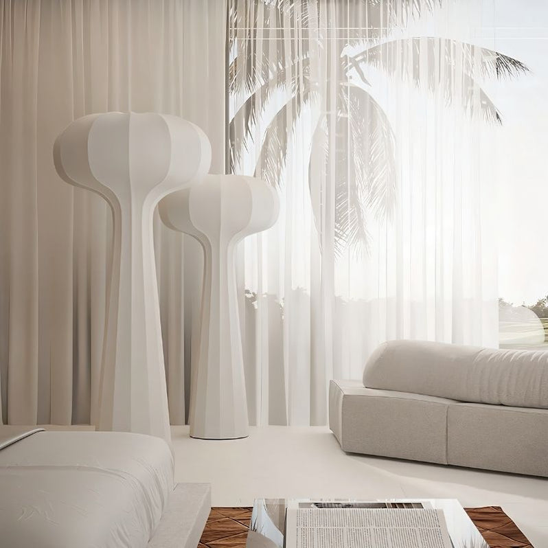 Japandi Minimalist Matte Black Floor Lamp – Himins - Japandi