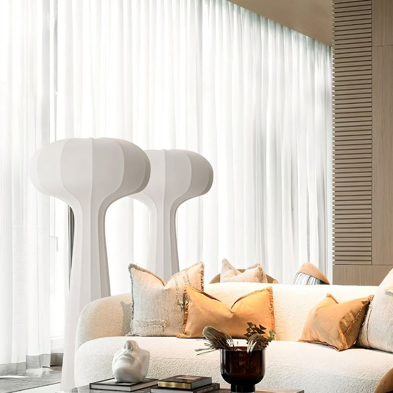Japandi Minimalist Matte Black Floor Lamp – Himins - Japandi