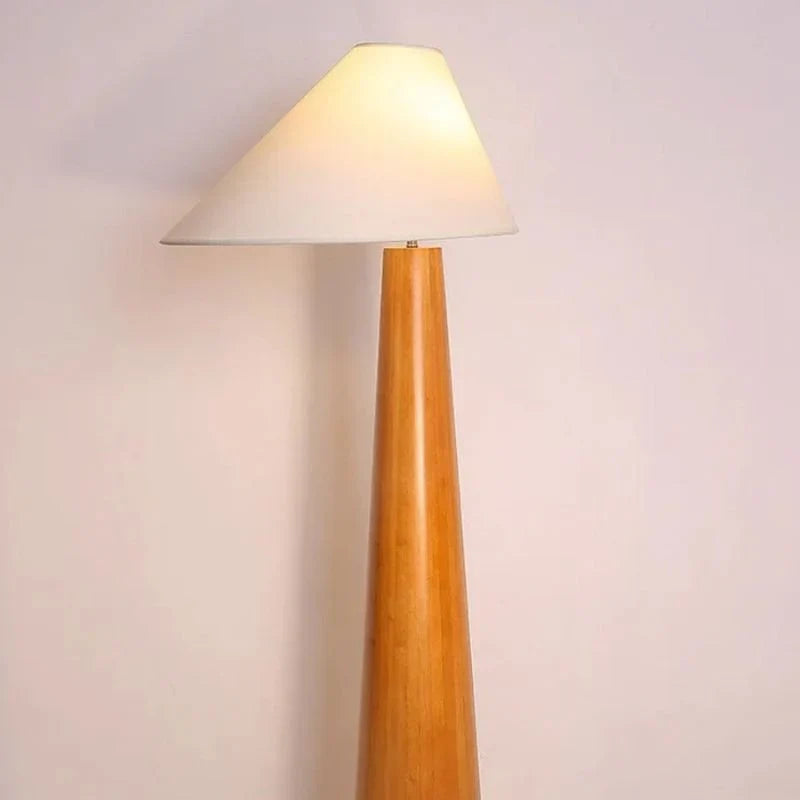 Japandi Solid Oak Floor Lamp With Clean Lines – Holza - Japandi