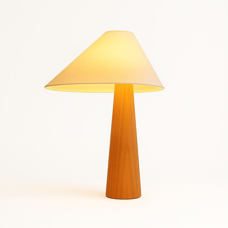 Japandi Solid Wood Table Lamp With Clean Lines – Holza - Japandi