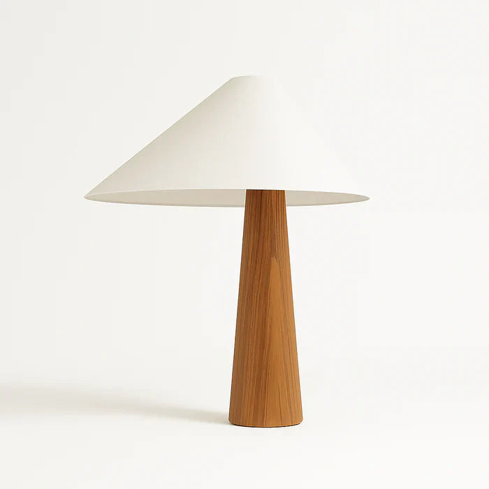 Japandi Solid Wood Table Lamp With Clean Lines – Holza - Japandi