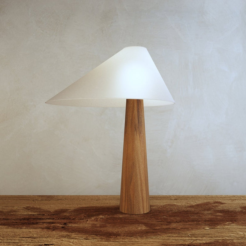 Japandi Solid Wood Table Lamp With Clean Lines – Holza - Japandi