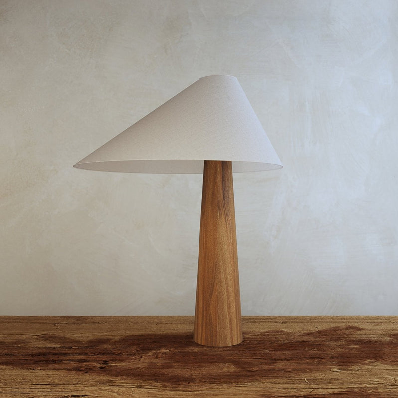 Japandi Solid Wood Table Lamp With Clean Lines – Holza - Japandi