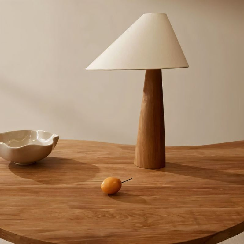 Japandi Solid Wood Table Lamp With Clean Lines – Holza - Japandi