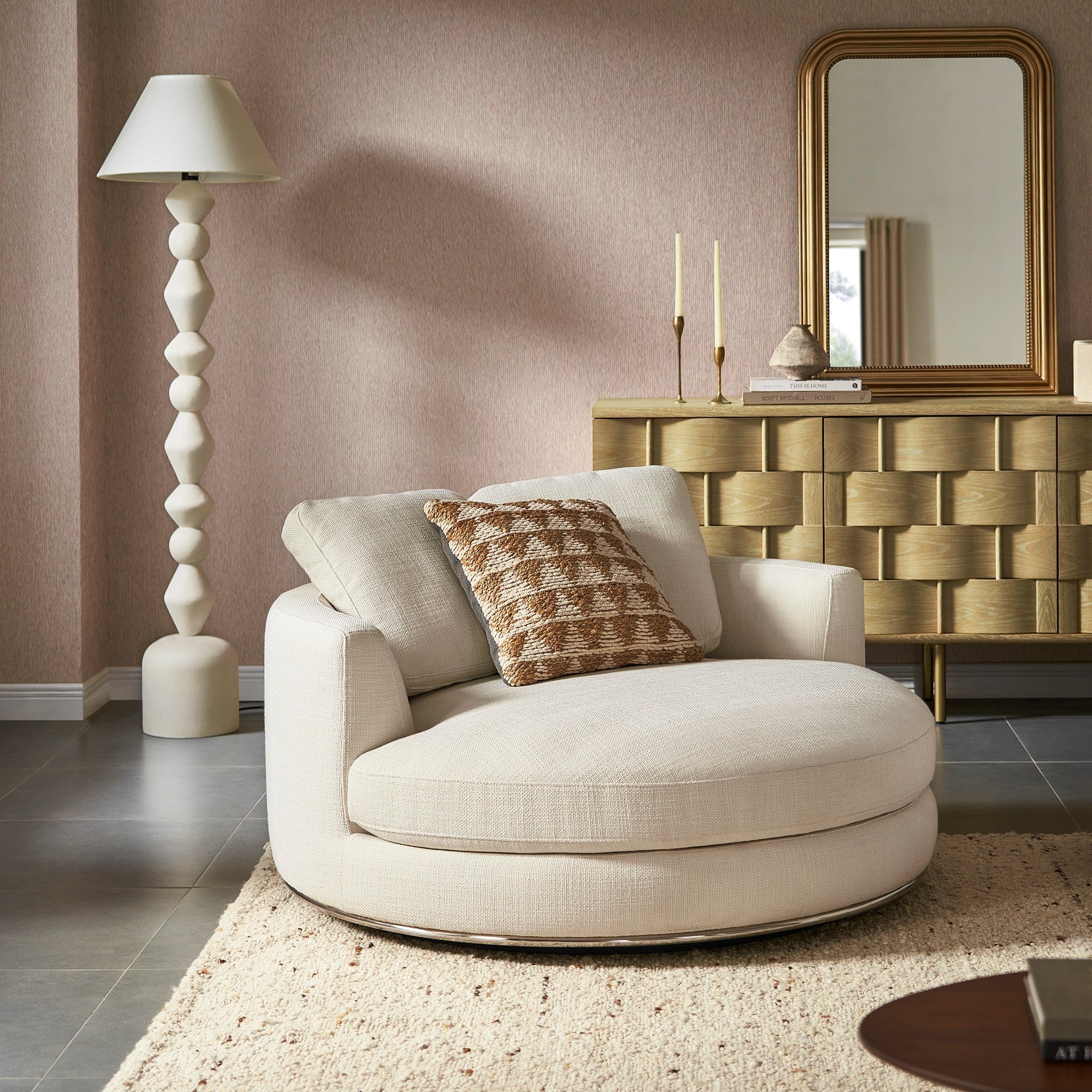Japandi Swivel Armchair - Japandi