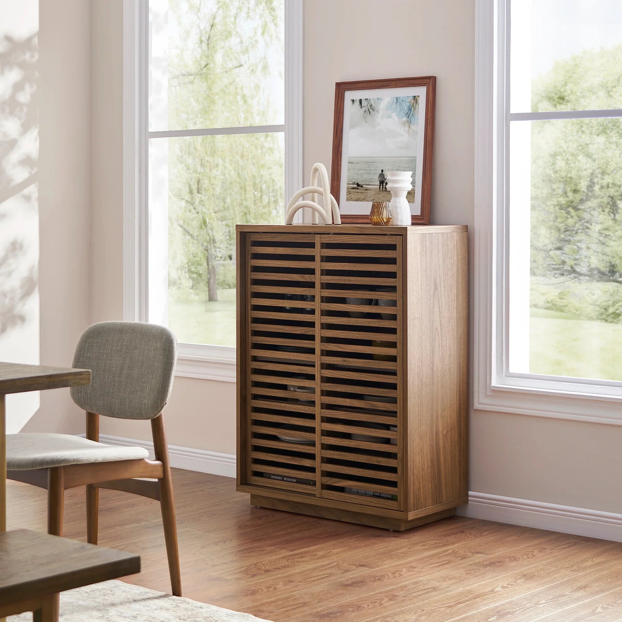 Japandi Walnut Cabinet - Japandi
