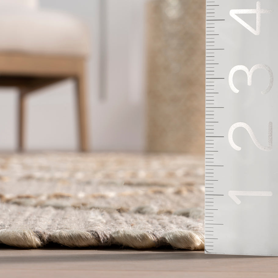 Japandi Natural Diamond Trellis Rug - Japandi