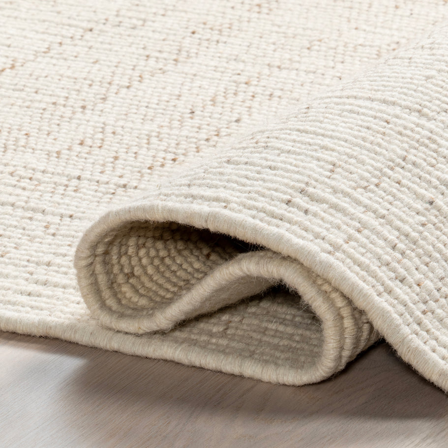 Japandi Rust Striped Fringed Rug - Japandi