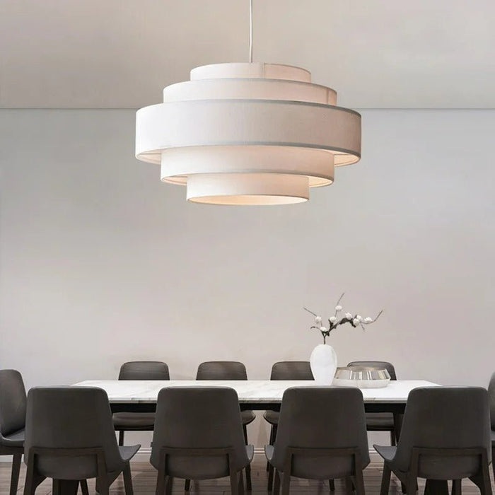 Japandi Stacked Ceramic Pendant Light – Laban - Japandi