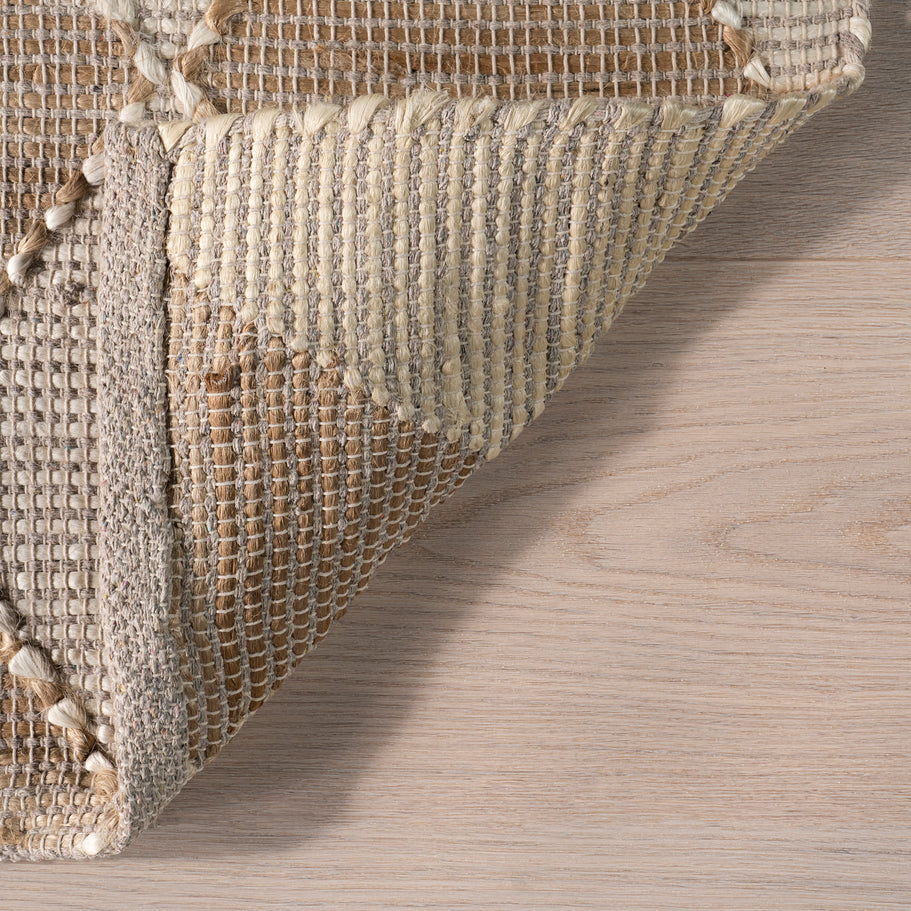 Japandi Natural Diamond Trellis Rug - Japandi