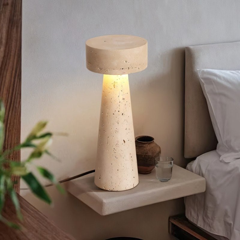 Japandi Sculptural Ceramic Table Lamp – Lycoris - Japandi