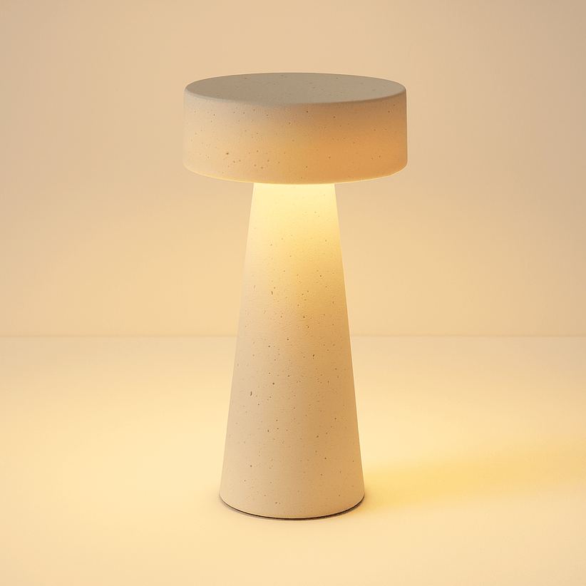 Japandi Sculptural Ceramic Table Lamp – Lycoris - Japandi