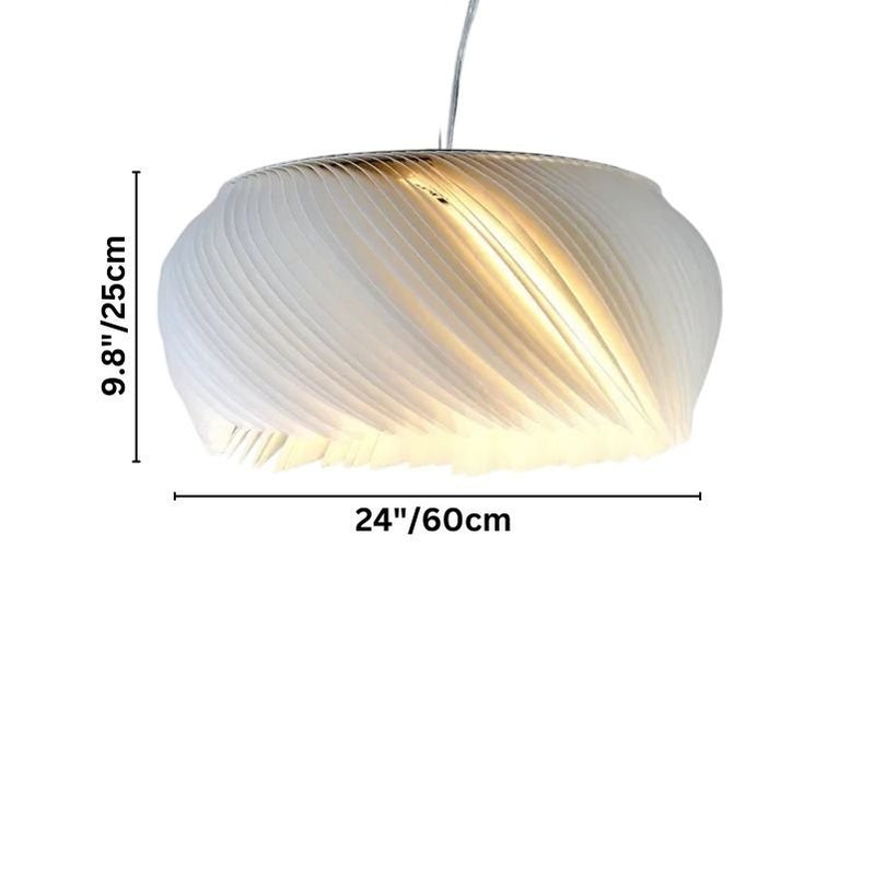 Japandi Curved Metal & Opal Glass Chandelier – Malakos - Japandi