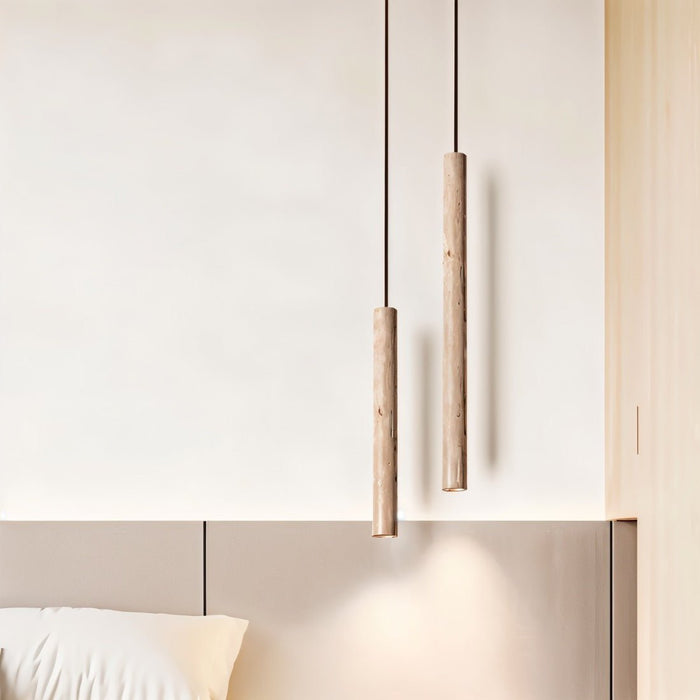 Japandi Sculpted Wood Pendant Light – Marus - Japandi