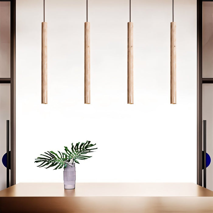 Japandi Sculpted Wood Pendant Light – Marus - Japandi