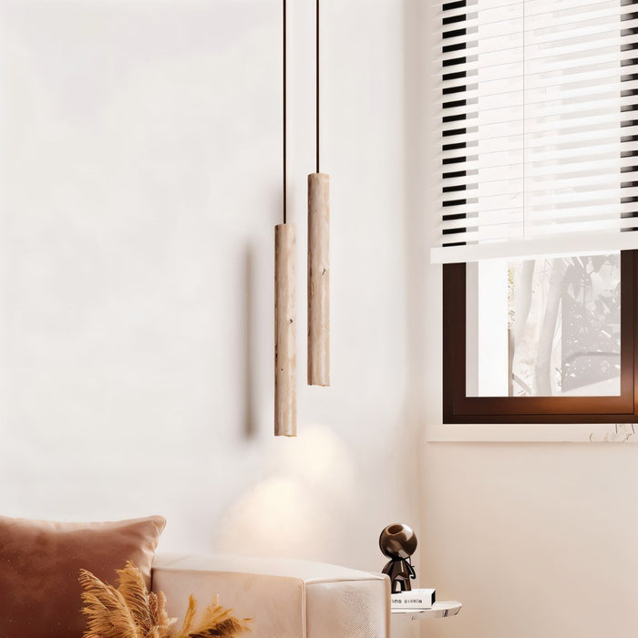 Japandi Sculpted Wood Pendant Light – Marus - Japandi