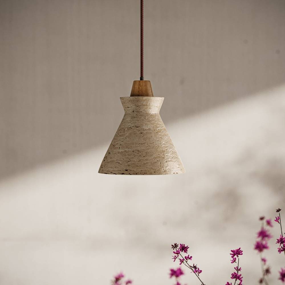 Japandi Ribbed Textured Pendant Light – Menra - Japandi