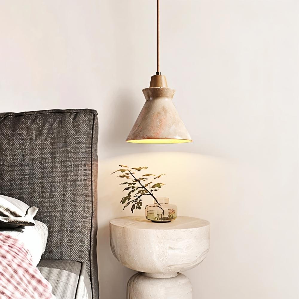 Japandi Ribbed Textured Pendant Light – Menra - Japandi