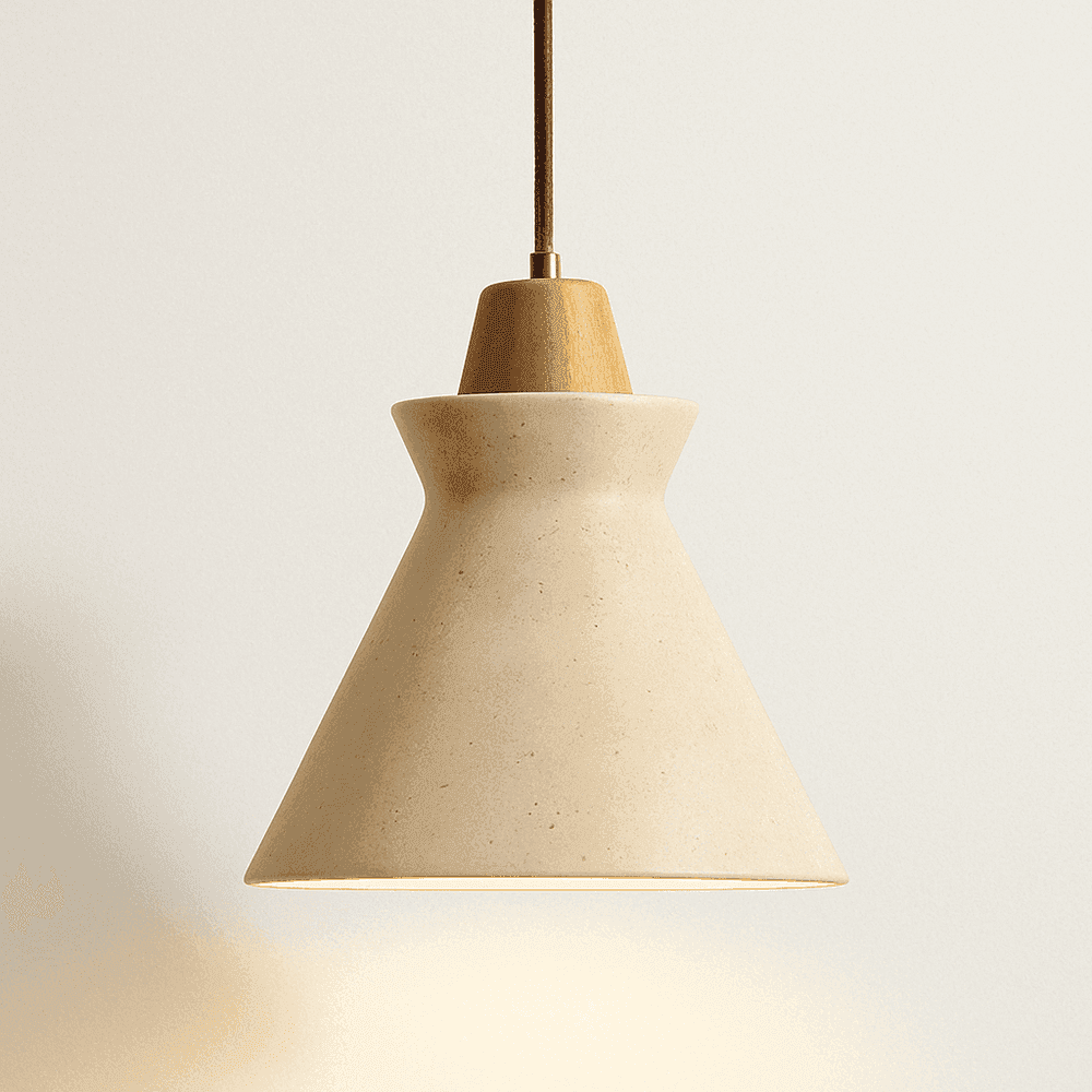 Japandi Ribbed Textured Pendant Light – Menra - Japandi
