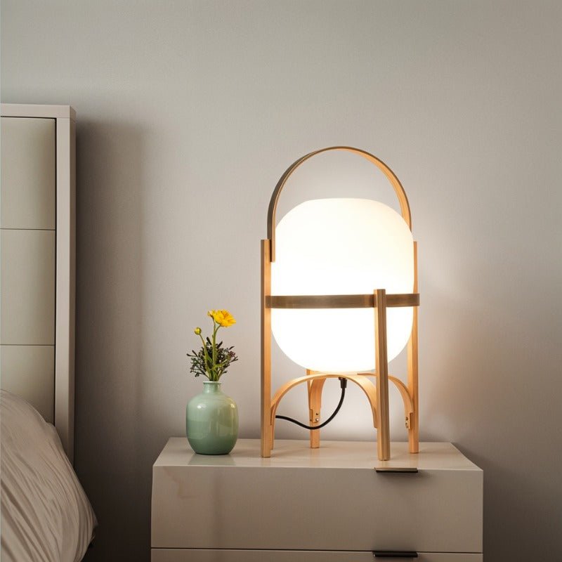 Japandi Dome-Shaped Ceramic Table Lamp – Mitsu - Japandi