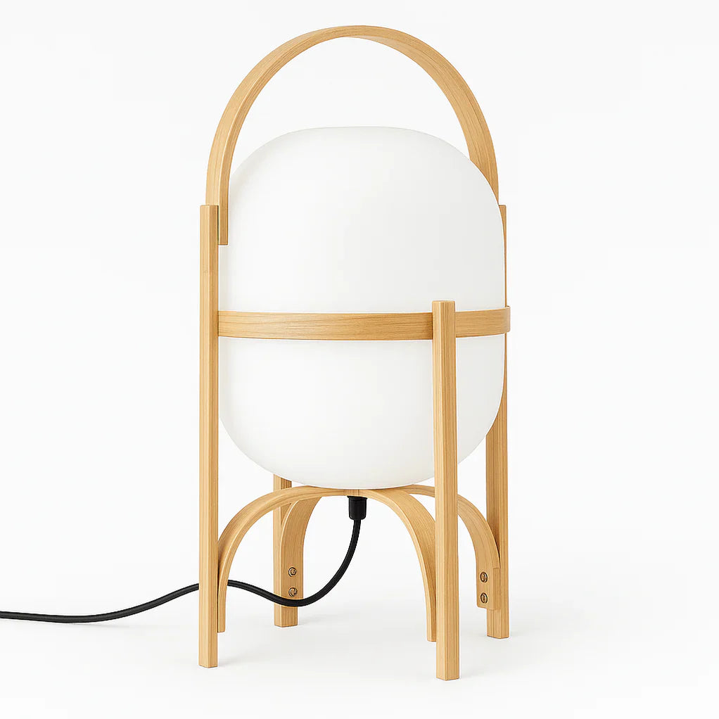 Japandi Dome-Shaped Ceramic Table Lamp – Mitsu - Japandi