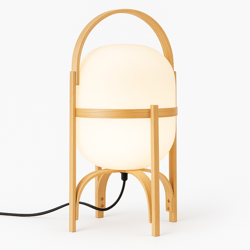 Japandi Dome-Shaped Ceramic Table Lamp – Mitsu - Japandi