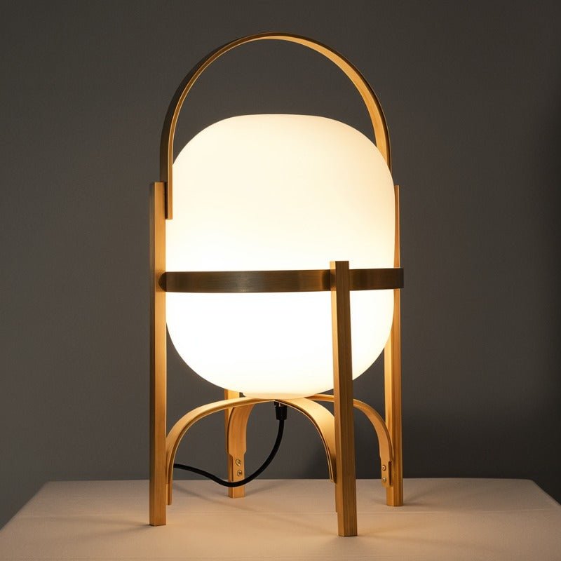 Japandi Dome-Shaped Ceramic Table Lamp – Mitsu - Japandi