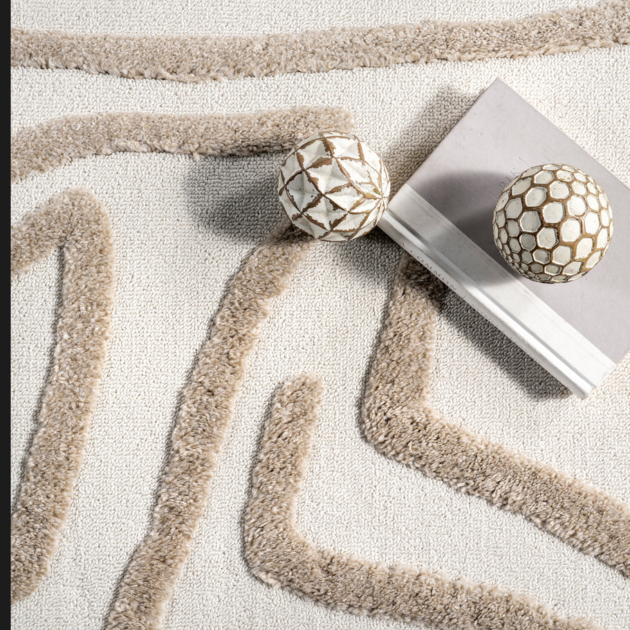 Japandi Abstract Art Rug - Japandi