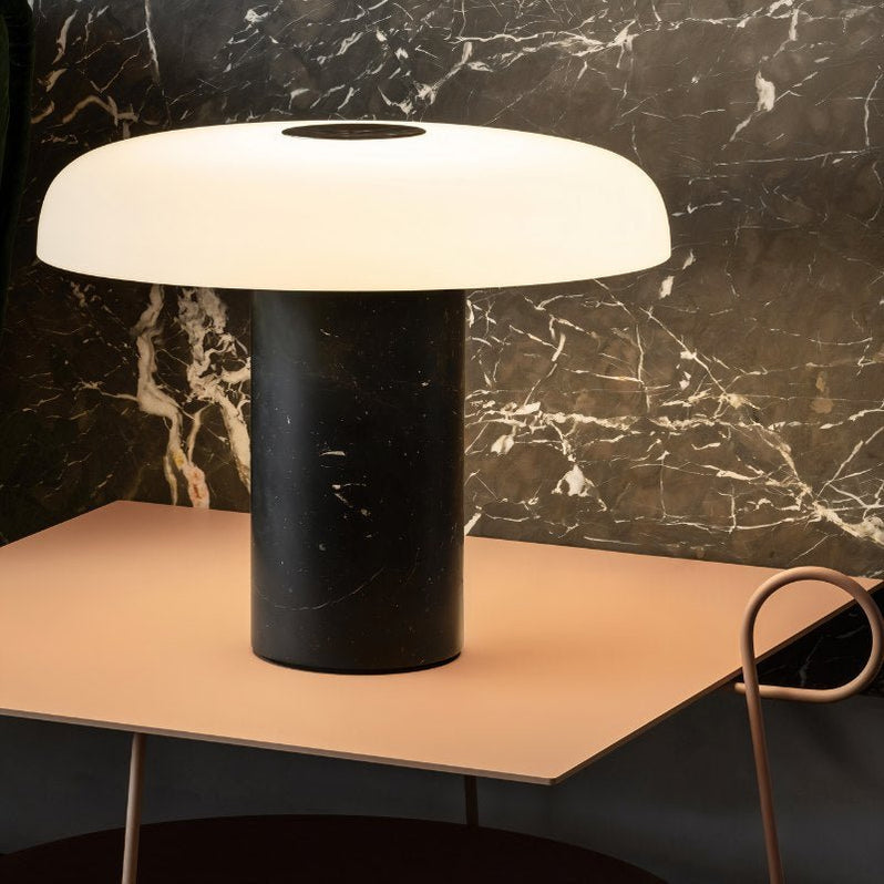 Japandi Natural Texture Table Lamp With Soft Glow – Nalpi - Japandi