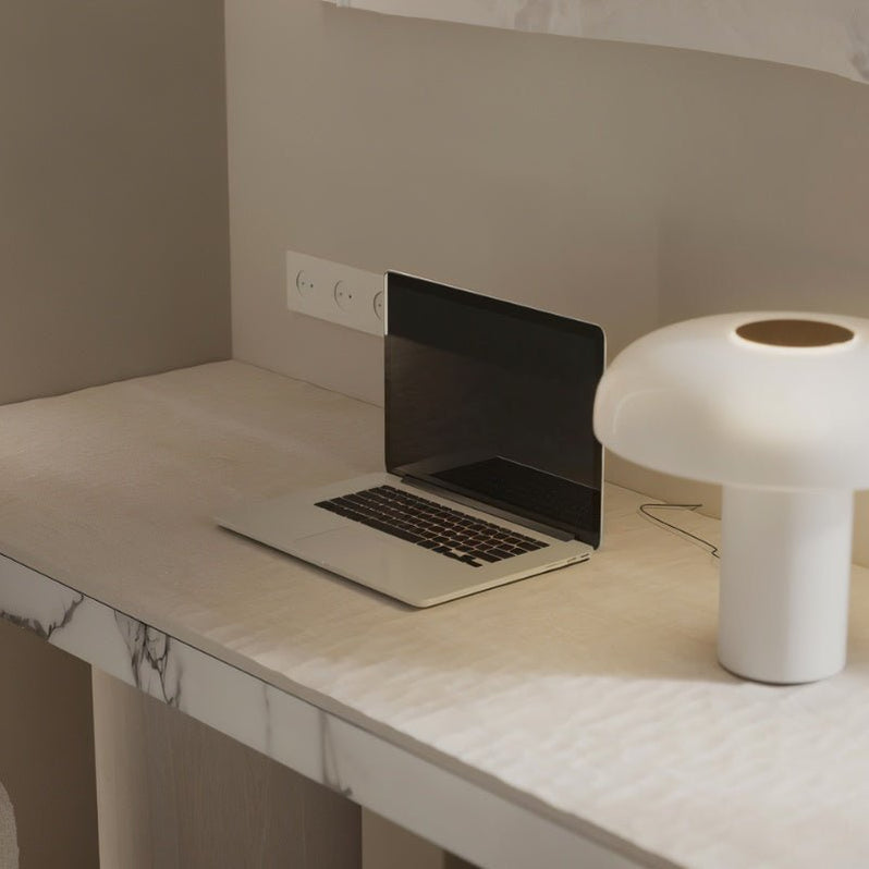 Japandi Natural Texture Table Lamp With Soft Glow – Nalpi - Japandi