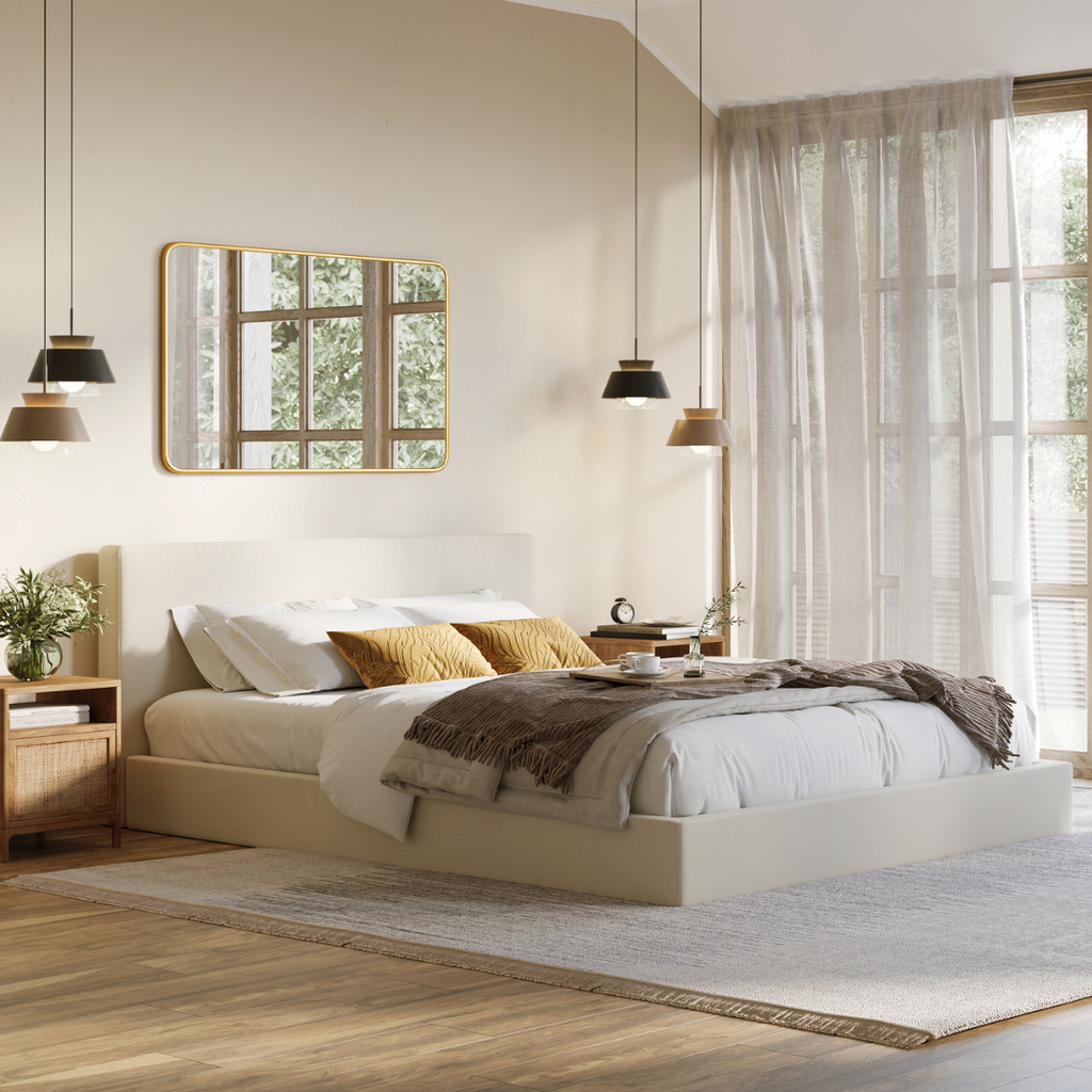 Japandi Linen Bed - Japandi